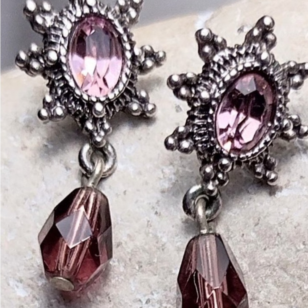 Purple crystal Violet Lace earrings by Premier Designs!